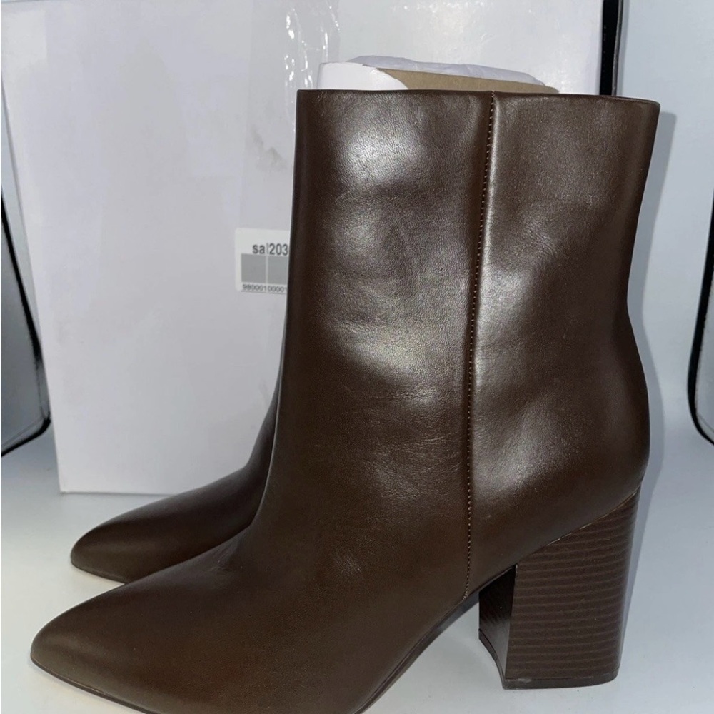 NWT Nine West Brown Leather Ankle Boots